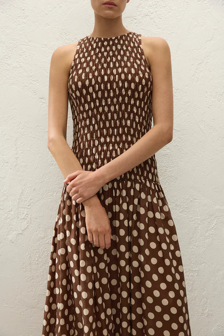 Luisa Midi Dress | Cioccolato Dot