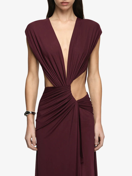 Odea Gathered Maxi Dress | Plum