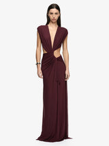 Odea Gathered Maxi Dress | Plum