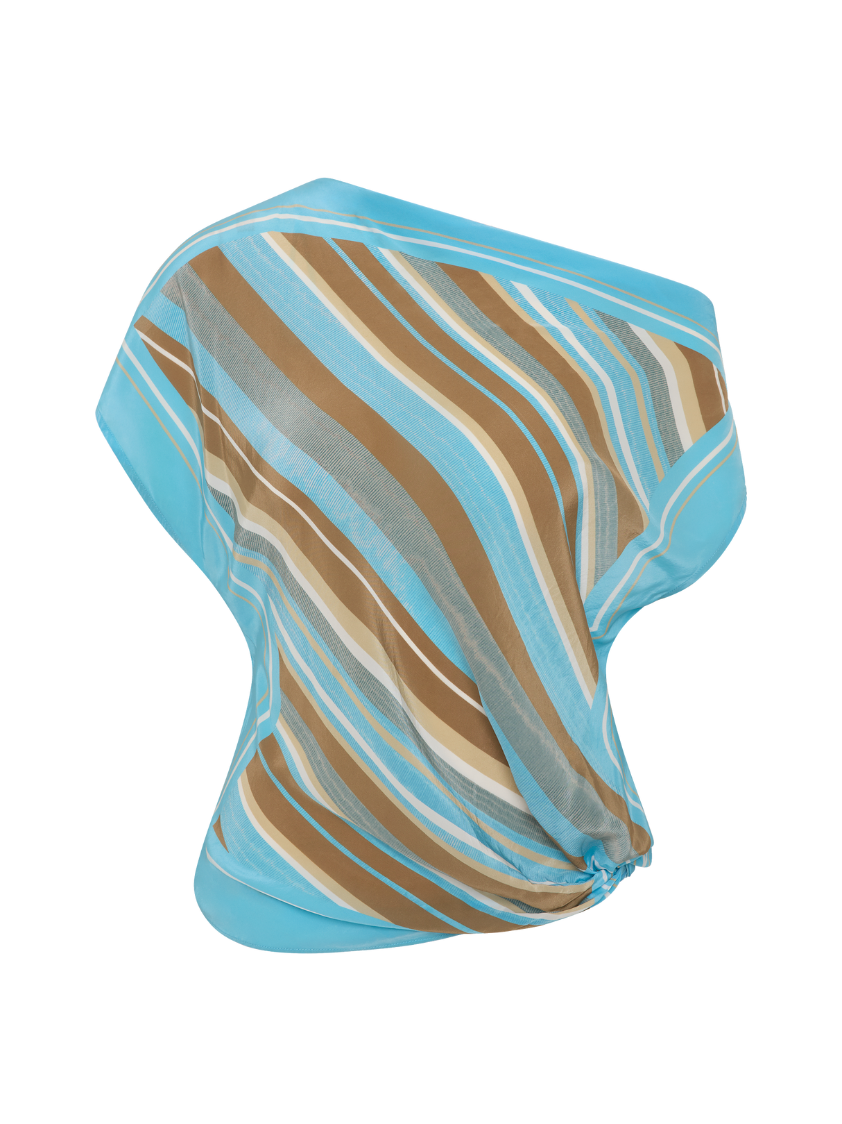 Elaris Drape Top | Sandalwood Stripe