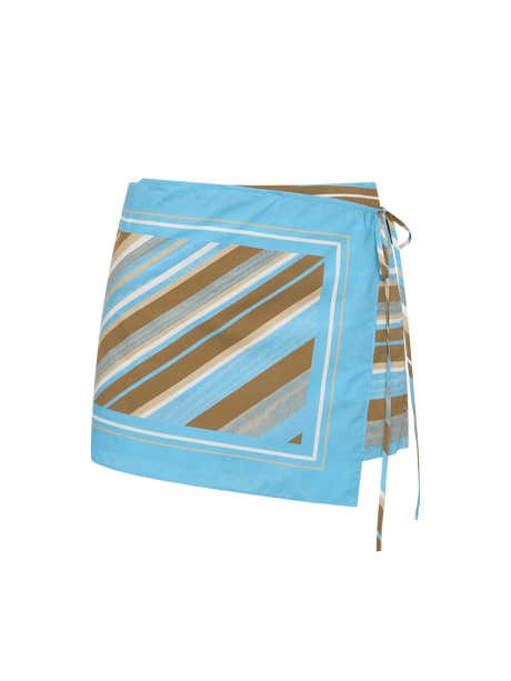 Elaris Wrap Skirt | Sandlewood Stripe
