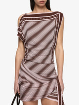 Evely Mini Dress | Geo Scarf Print