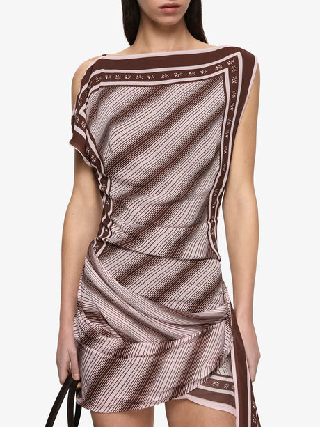 Evely Mini Dress | Geo Scarf Print