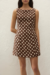 Lydie Mini Dress | Cioccolato Dot