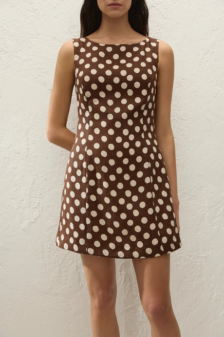 Lydie Mini Dress | Cioccolato Dot
