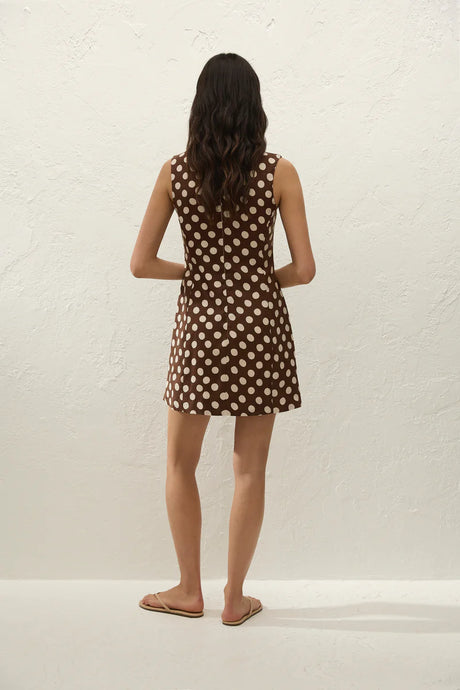 Lydie Mini Dress | Cioccolato Dot