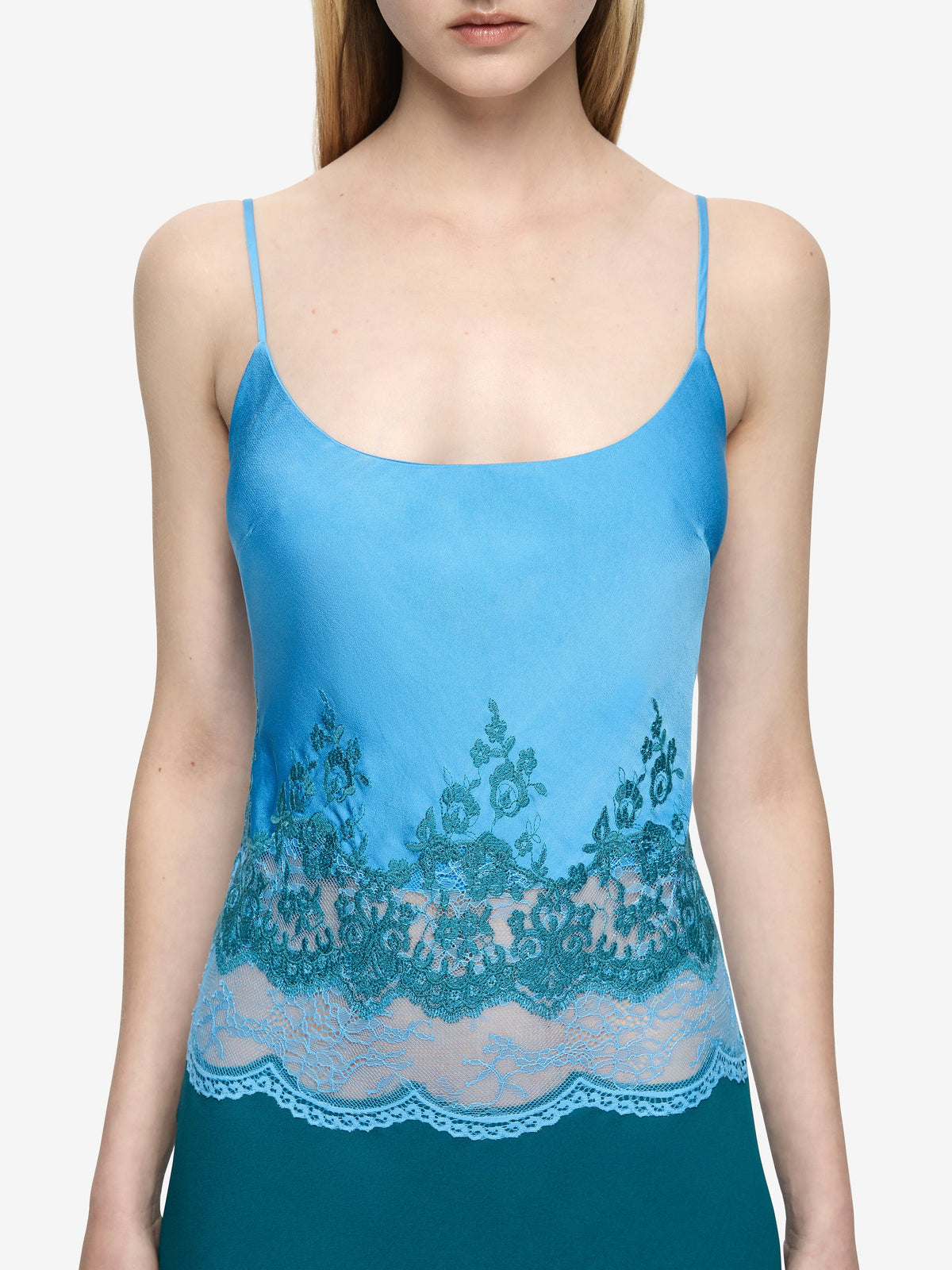 Orsina Scoop Maxi Dress | Azure Blue/Jade