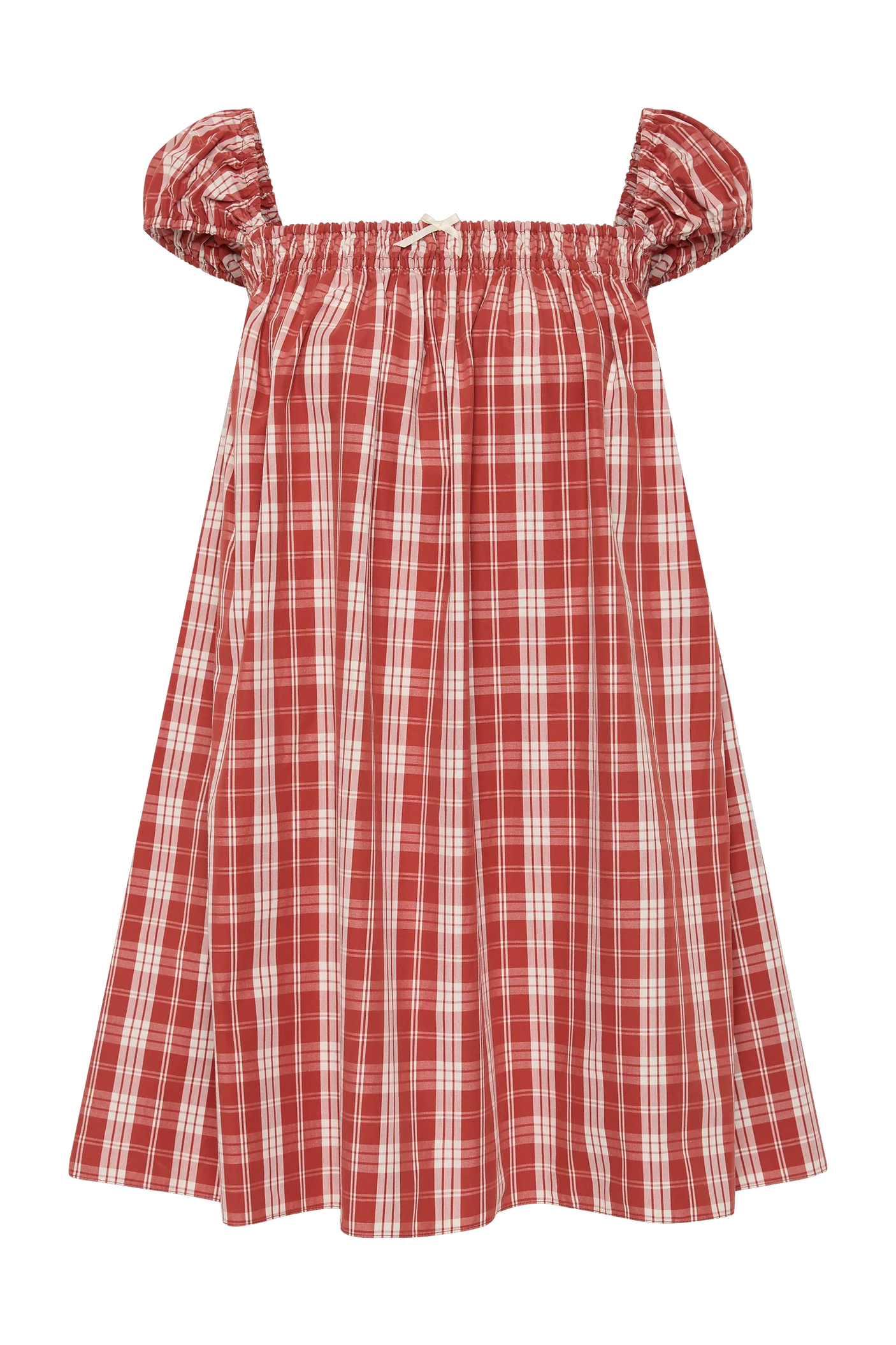 Belinha Mini Dress | Ines Check Terra Rosso