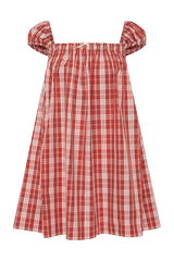 Belinha Mini Dress | Ines Check Terra Rosso
