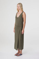 Sarina Wrap Maxi Dress | Smokey Olive
