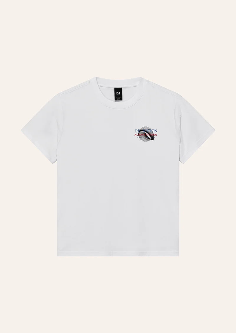 Snap Relaxed Fit Tee | White