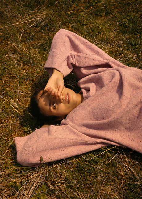 Speckle Liric Chunky Knit Jumper | Pink