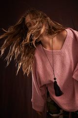 Speckle Liric Chunky Knit Jumper | Pink