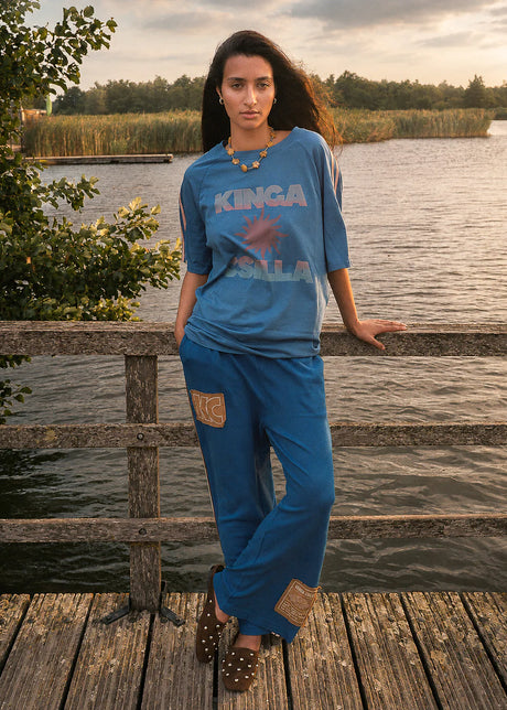 Sunset Tee | Blue Raglan