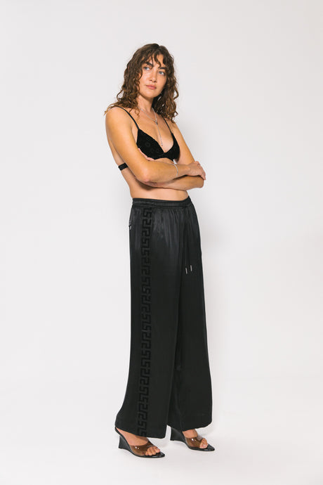 Black Panel Geo Vacay Pant