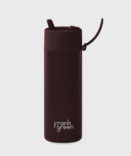 20oz Ceramic Reusable Bottle With Flip Lid | Chocolate
