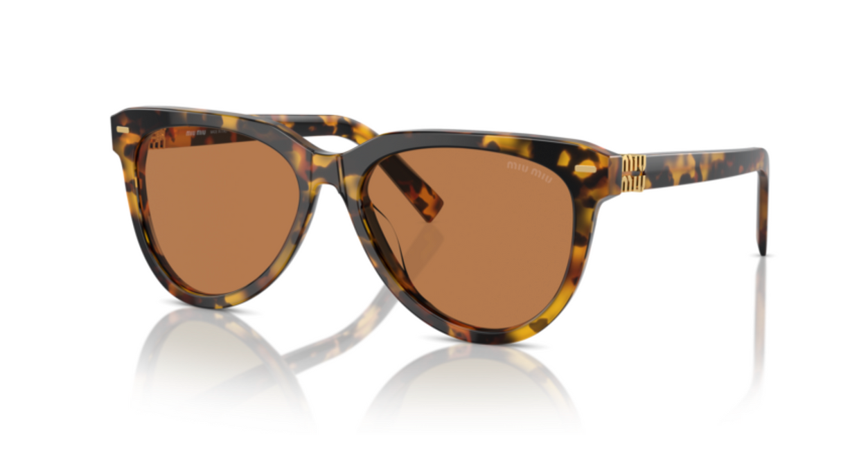 Miu Miu Havana Honey with Dark Brown Sunglasses OMU 12ZFS