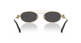 Miu Miu Oval Gold Dark Grey Sunglasses 0MU 54ZS ZVN08Z53