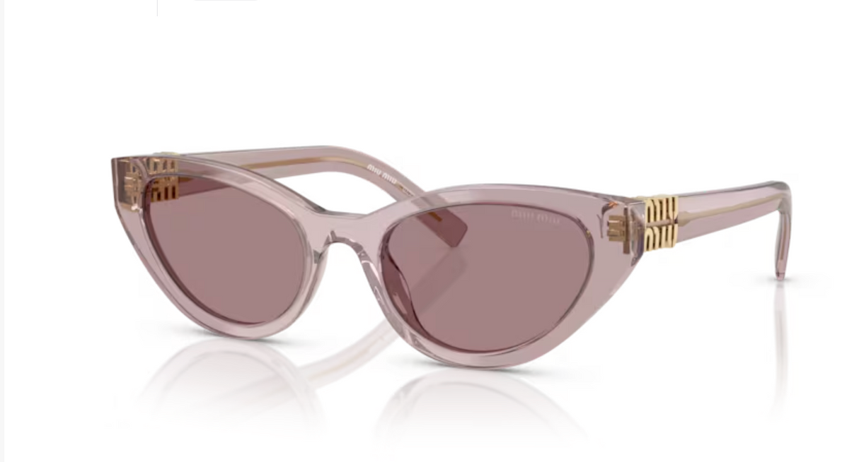Miu Miu Transparent Mauve Butterfly Sunglasses 0MU A04S 12W20I54
