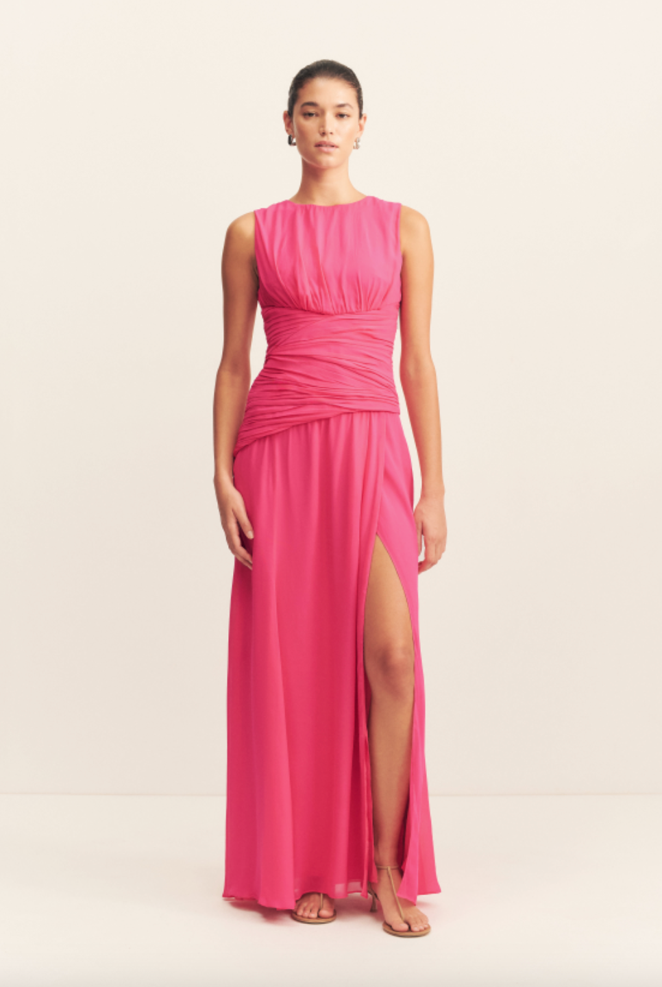 Korine Side Split Maxi Dress | Fuchsia