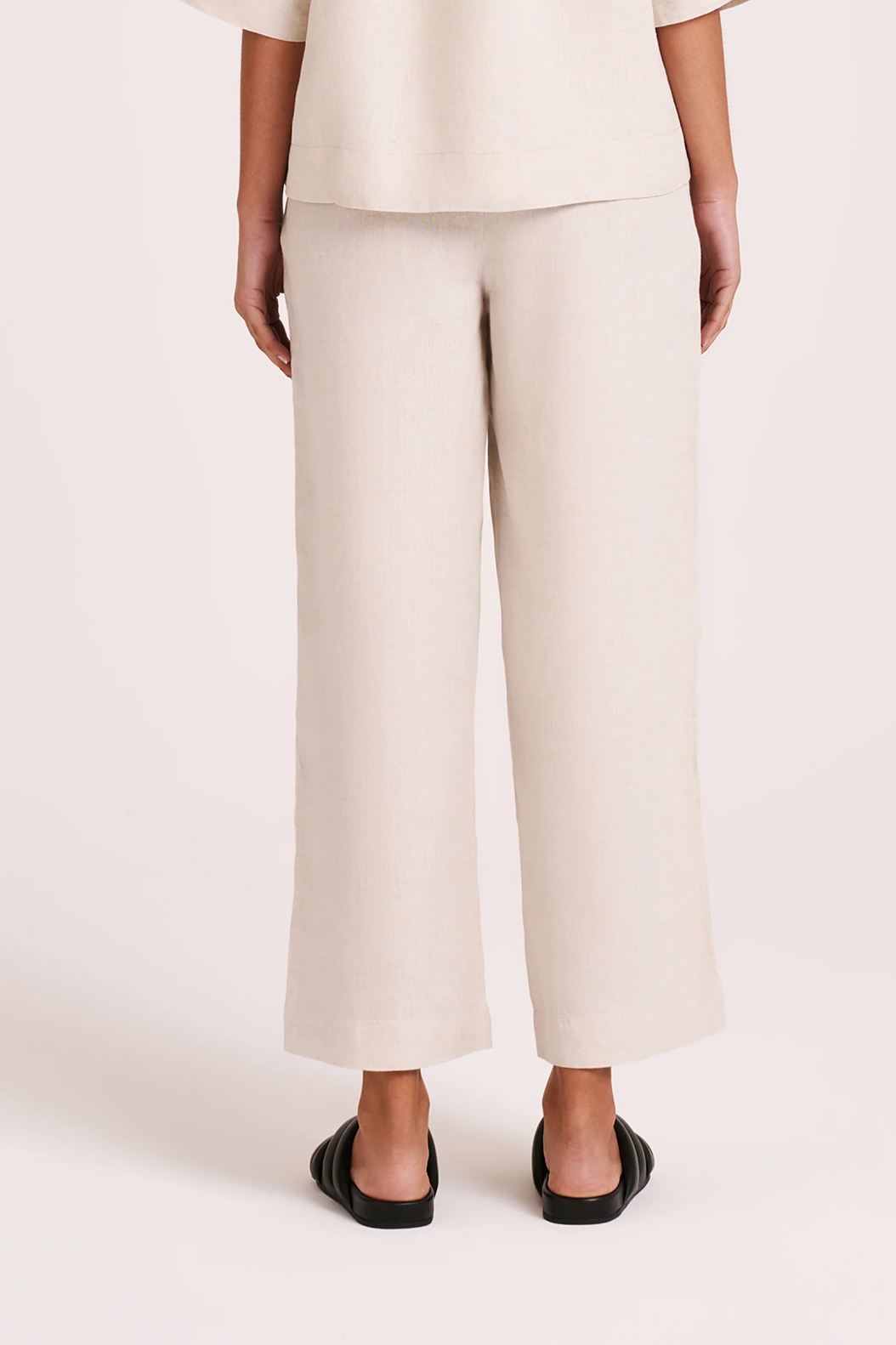Lounge Linen Crop Pant | Natural