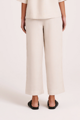 Lounge Linen Crop Pant | Natural
