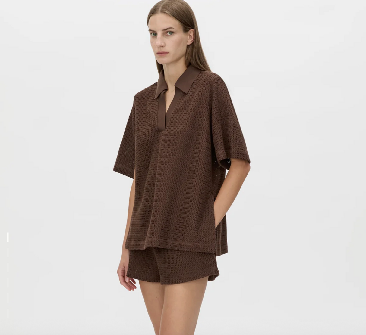 Turrell Collard Tee | Chocolate