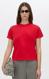 Rosa Monogram Neat Fit Tee | Poppy Red
