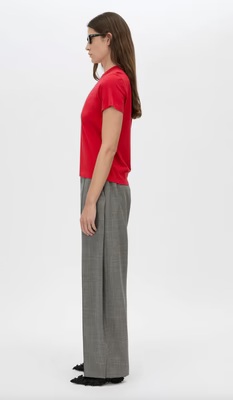 Rosa Monogram Neat Fit Tee | Poppy Red