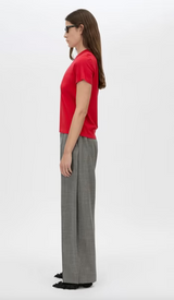 Rosa Monogram Neat Fit Tee | Poppy Red