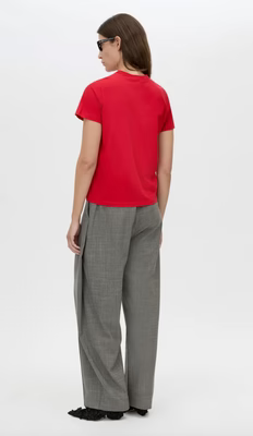 Rosa Monogram Neat Fit Tee | Poppy Red