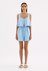 Theo Linen Top | Bermuda