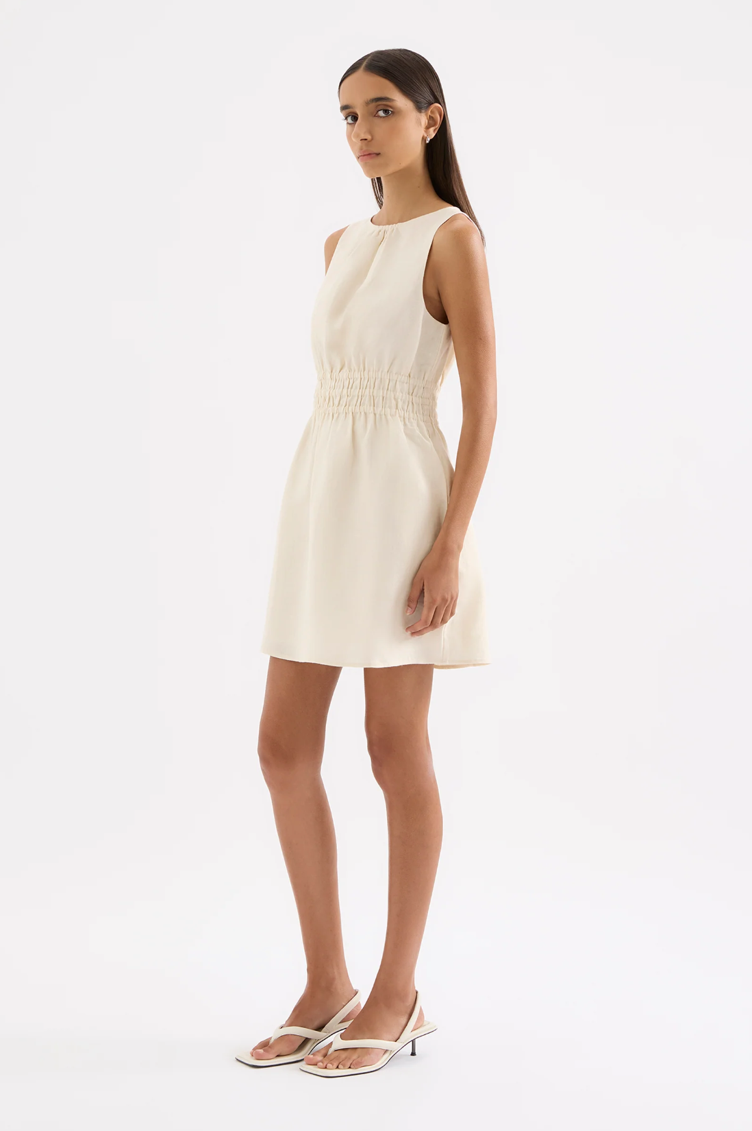 Andri Linen Mini Dress | Chamomile