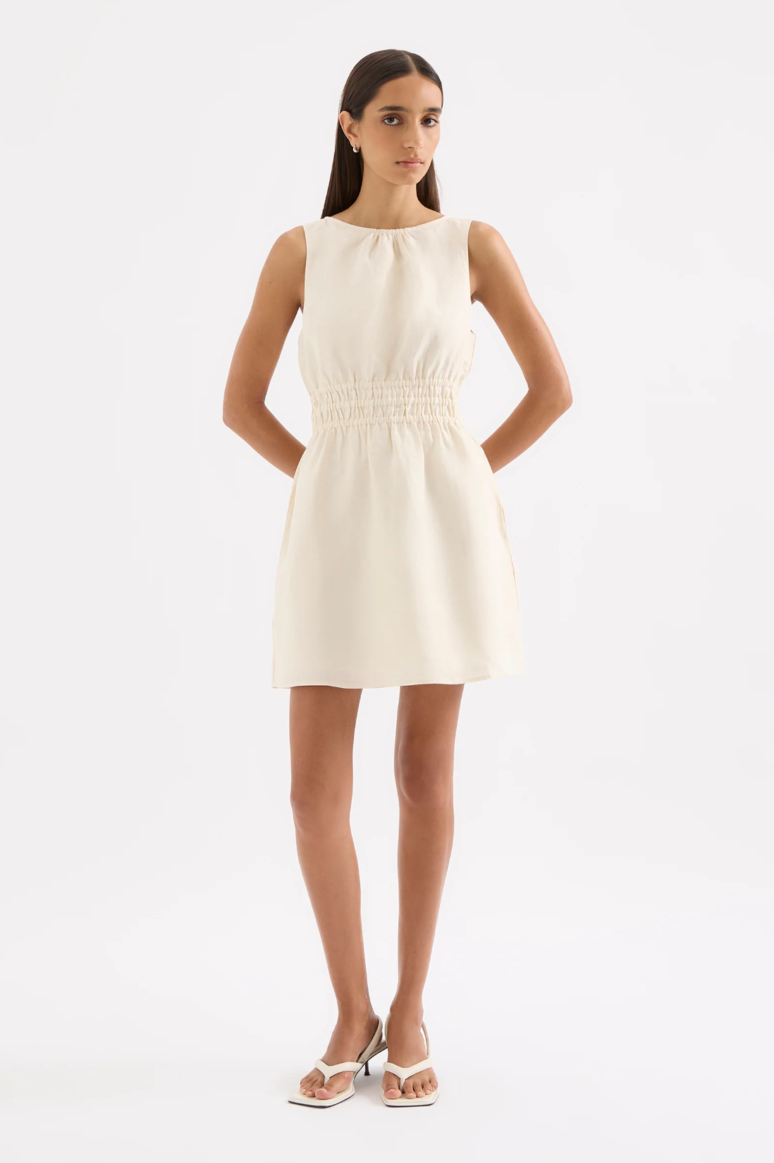 Andri Linen Mini Dress | Chamomile