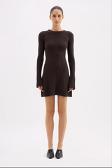 Astrid Knit Mini Dress | Espresso