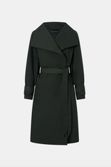 Gia Funnel Neck Coat | Black