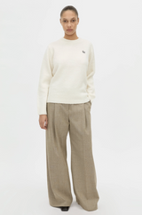 Atlas Knit Sweater | Cream/Chocolate