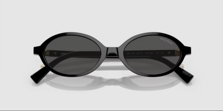 Miu Miu Oval Sunglasses Black OMU 04ZS