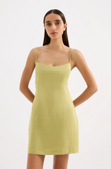 Camela Linen Mini Dress | Kiwi