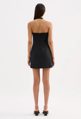 Reyes Linen Mini Dress | Black