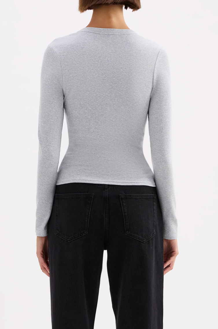 Binx LS Top | Grey Marle