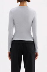 Binx LS Top | Grey Marle