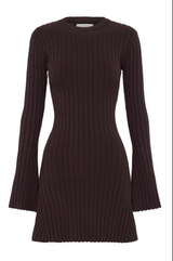 Astrid Knit Mini Dress | Espresso