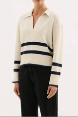 Archer Rugby Knit | Cloud Stripe