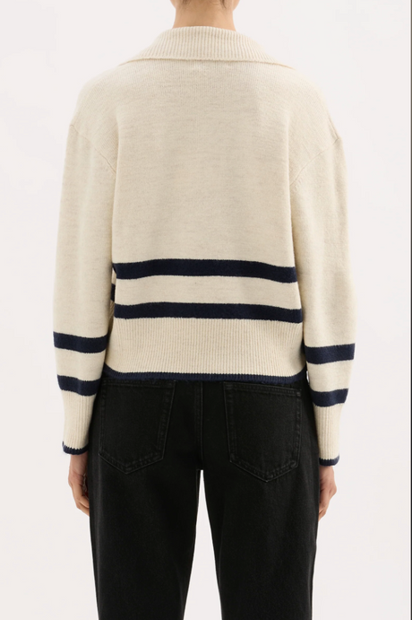 Archer Rugby Knit | Cloud Stripe