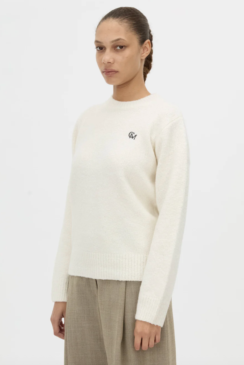 Atlas Knit Sweater | Cream/Chocolate