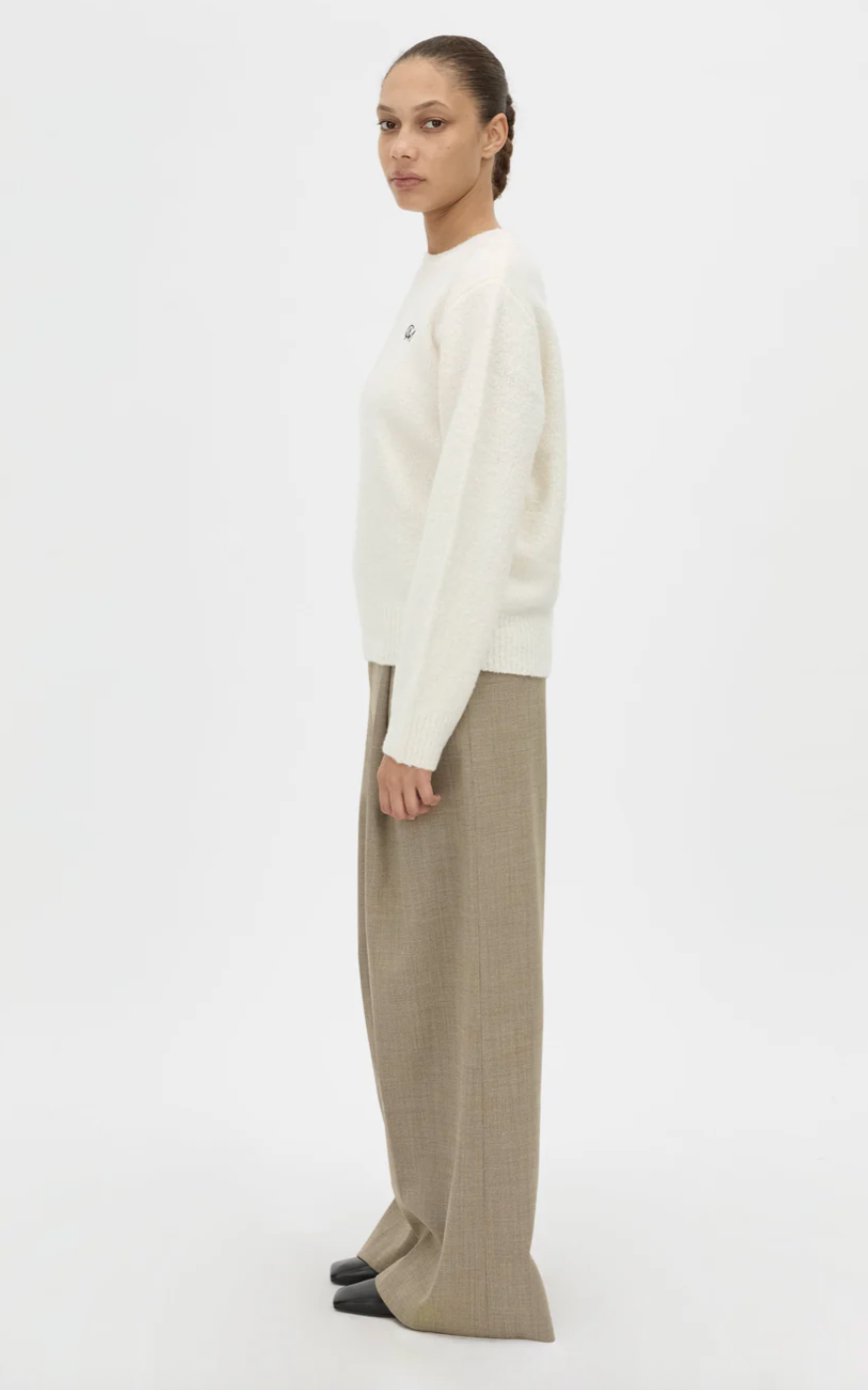 Atlas Knit Sweater | Cream/Chocolate