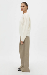 Atlas Knit Sweater | Cream/Chocolate