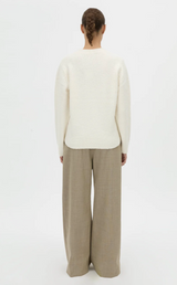 Atlas Knit Sweater | Cream/Chocolate