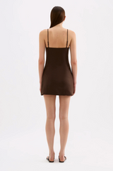 Rani Linen Mini Dress | Chocolate